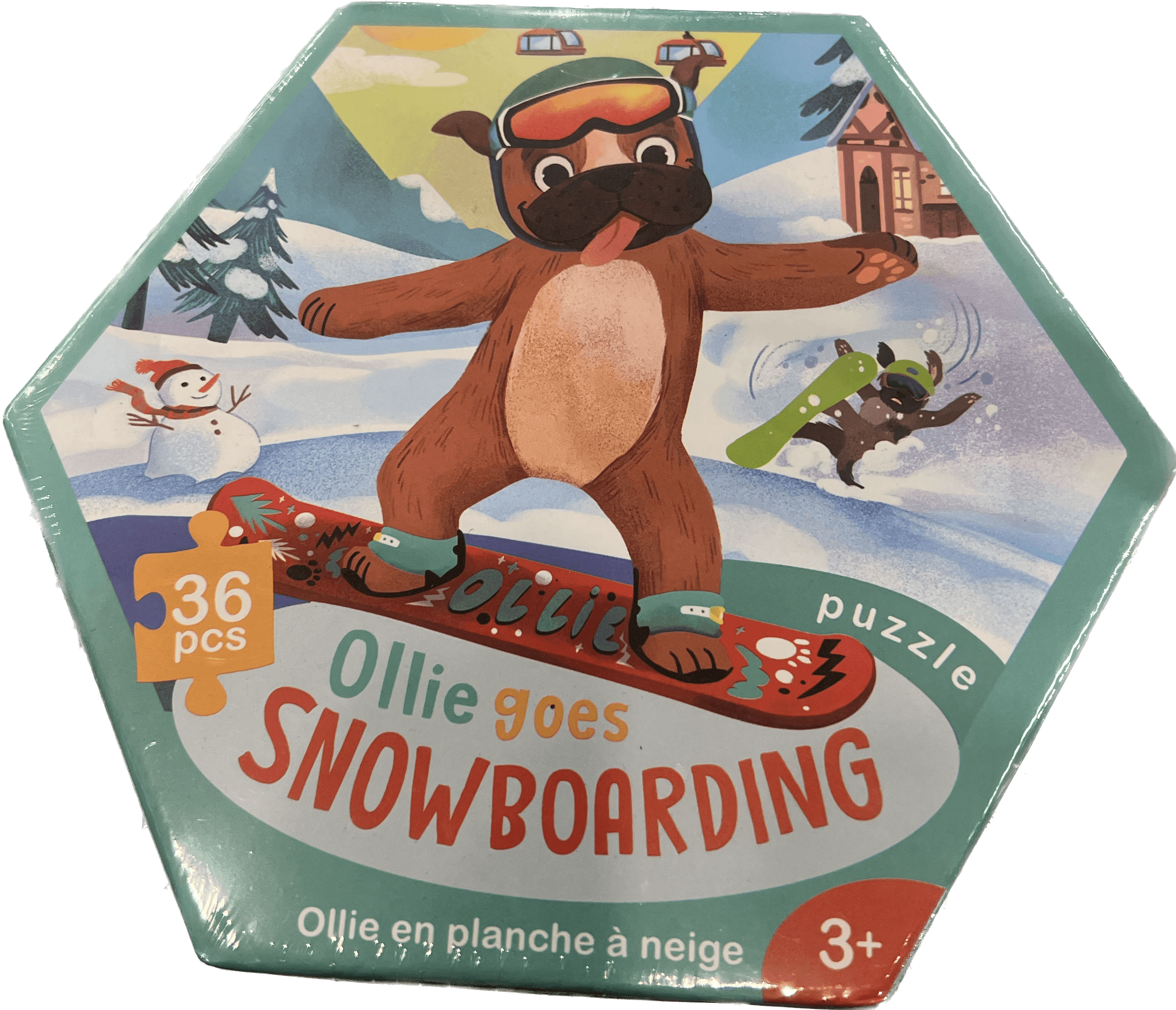 Ollie Goes Snowboarding - Jigsaw Puzzle - Mountain Kids Outfitters
