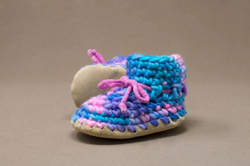Padraig Knit Slippers (Baby Sizing) - Mountain Kids Outfitters: Pink Multi Color - side view
