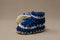 Padraig Knit Slippers (Baby Sizing) - Mountain Kids Outfitters: Denim Stripe Color -  side view