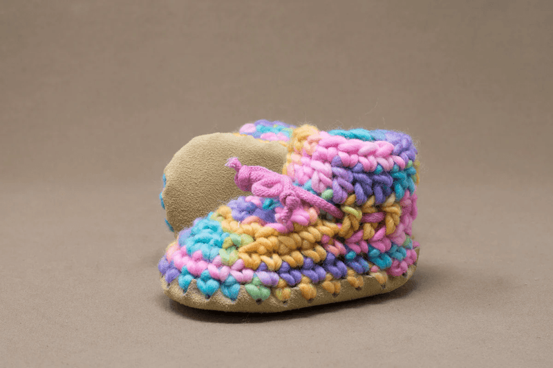 Padraig Knit Slippers (Kids Sizing) - Mountain Kids Outfitters: Sumset Color - side view