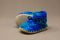 Padraig Knit Slippers (Kids Sizing) - Mountain Kids Outfitters: Blue Multi Stripe Color - side view