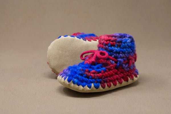 Padraig Knit Slippers (Kids Sizing) - Mountain Kids Outfitters: Red Multi Color - side view