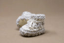 Padraig Knit Slippers (Newborn Sizing) - Mountain Kids Outfitters - Gray Stripe Color - Side View