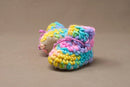 Padraig Knit Slippers (Newborn Sizing) - Mountain Kids Outfitters - Pink Multi Color - Side View