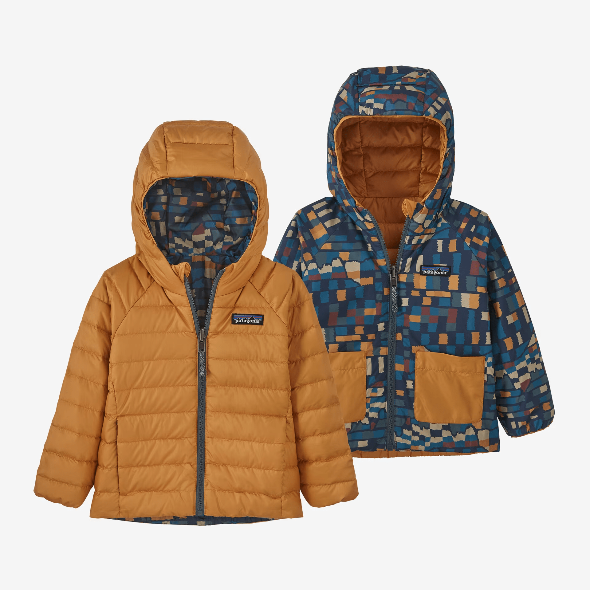 Patagonia Baby Reversible Down Sweater Hoody Warm Versatile