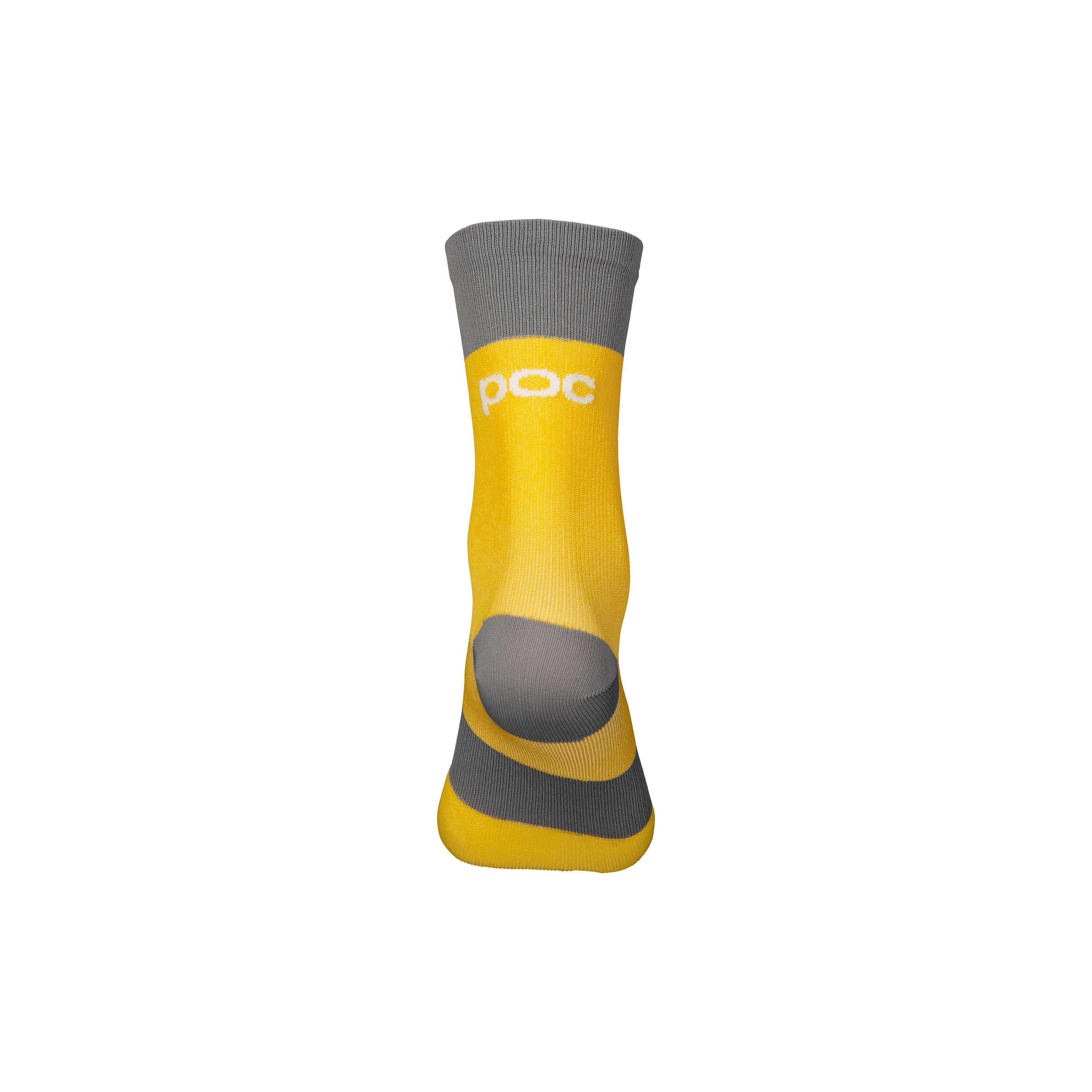 POC Y's Essential MTB Sock - Mountain Kids Outfitters: Aventurine Yellow and Grey, Back View