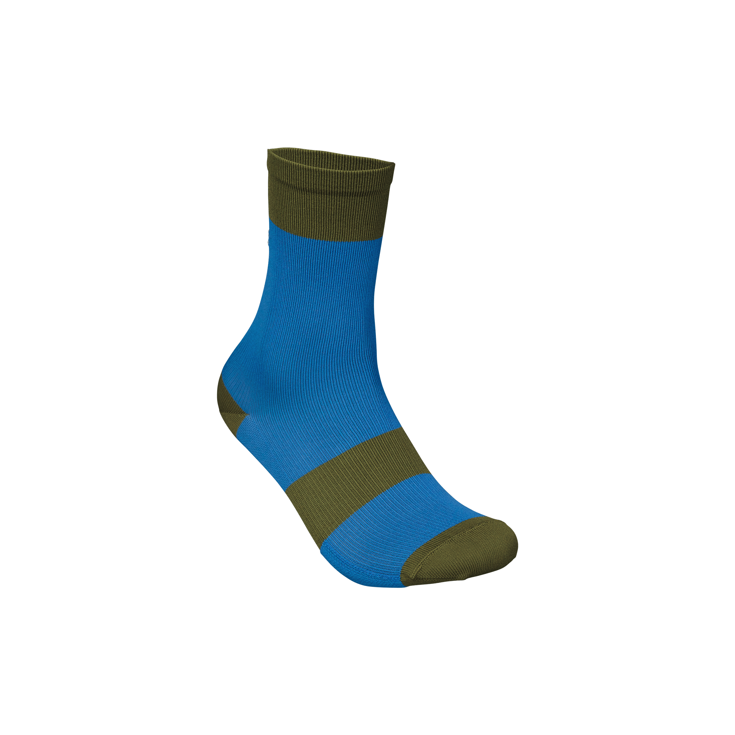 POC Y's Essential MTB Sock - Mountain Kids Outfitters: Natrium Blue and Green, Front View