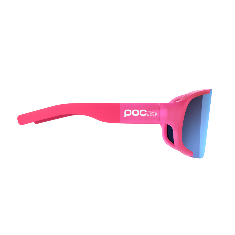 POCito Aspire Bike Sunglasses - Mountain Kids Outfitters: Fluorescent Pink Translucent, Side View