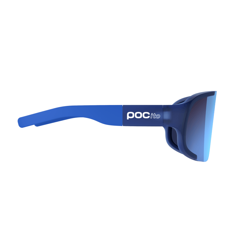 POCito Aspire Bike Sunglasses - Mountain Kids Outfitters: Lead Blue Translucent, Side View