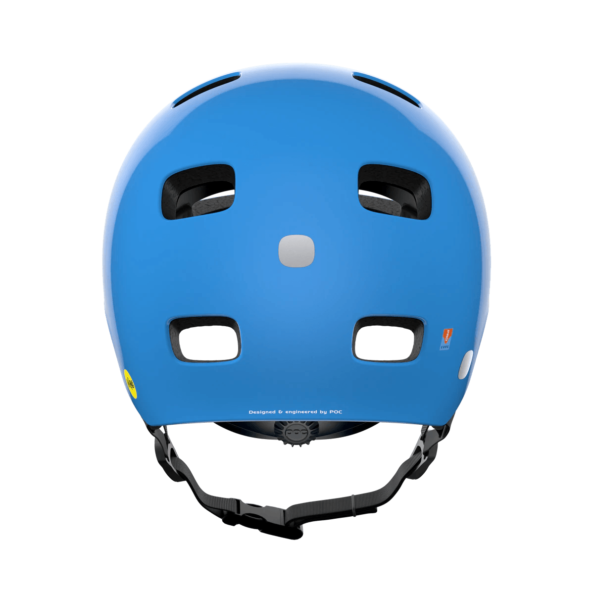 POCito Crane MIPS Bike Helmet - Mountain Kids Outfitters: Fluorescent Blue, Back View