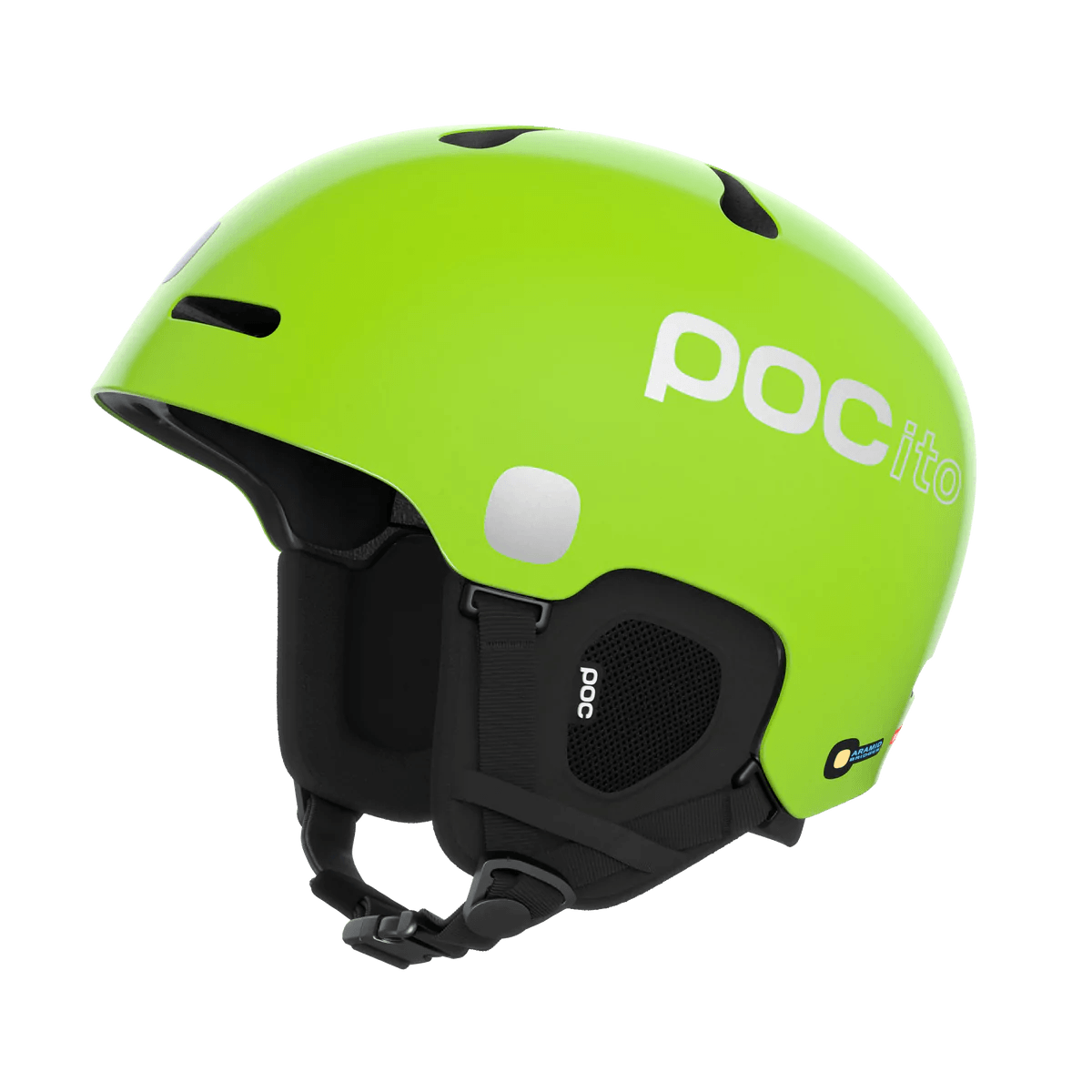 POCito Fornix MIPS Helmet - Mountain Kids Outfitters: Yellow Green, Side View