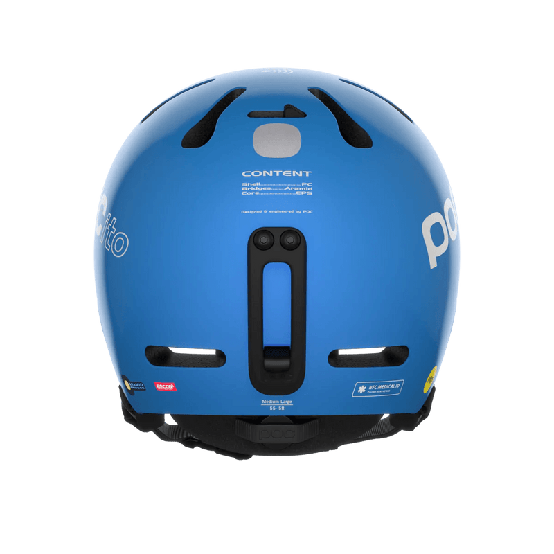 POCito Fornix MIPS Helmet - Mountain Kids Outfitters: Blue, Back View