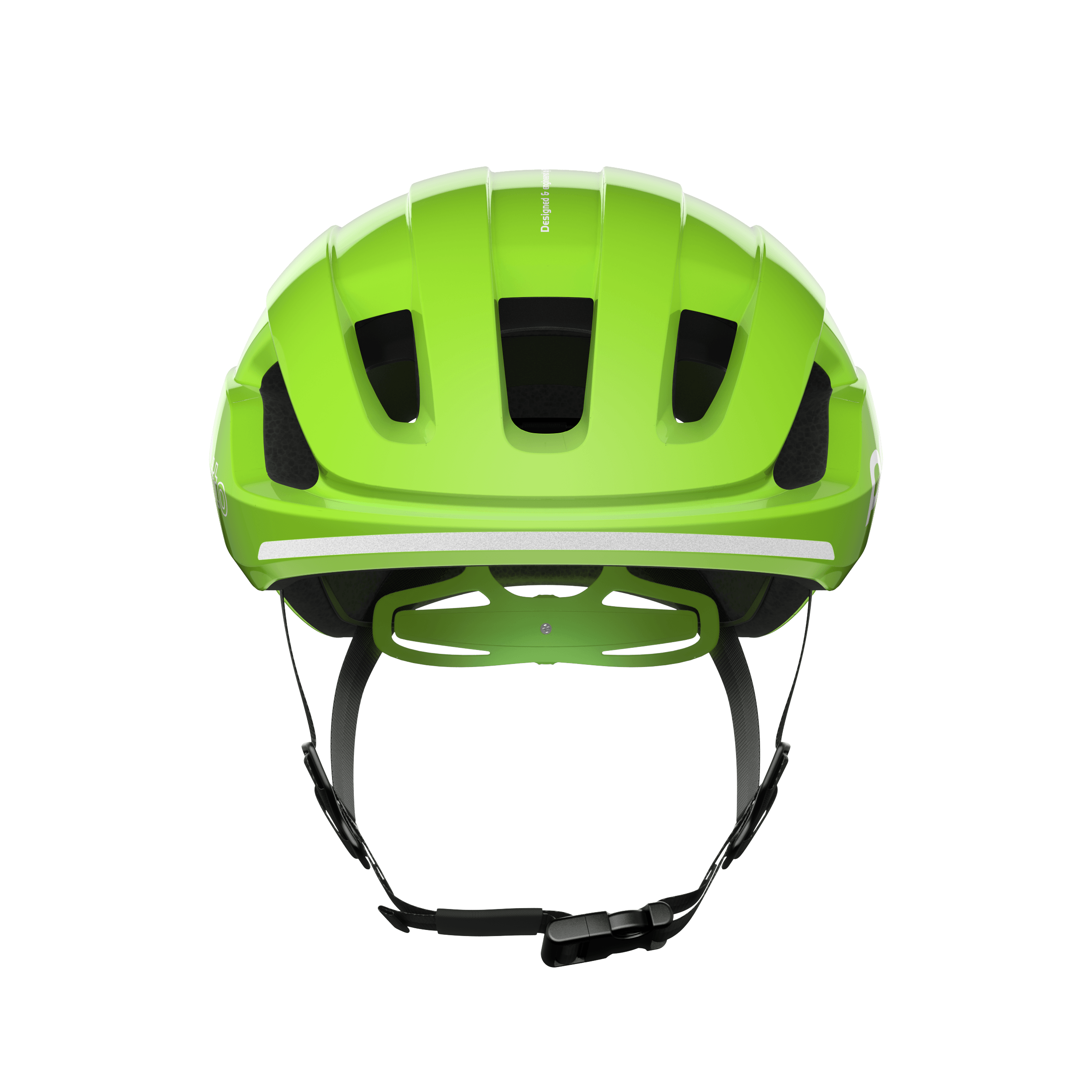 POCito Omne MIPS Biking Helmet - Mountain Kids Outfitters: Fluorescent Yellow Green, Front View