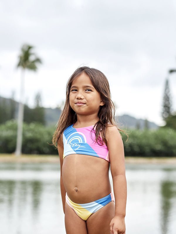 Roxy Girl 'Touch of Rainbow' Crop Top Bikini Set - Mountain Kids Outfitters