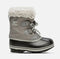 Sorel Children's Yoot Pac Nylon Snow Boots - Mountain Kids Outfitters - Quarry/Dove Color - White Background side view