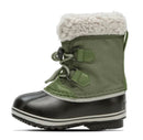 Sorel Children's Yoot Pac Nylon Snow Boots - Mountain Kids Outfitters - Hiker Green Color - White Background side view
