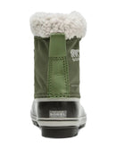 Sorel Children's Yoot Pac Nylon Snow Boots - Mountain Kids Outfitters - Hiker Green Color - White Background back view