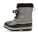 Sorel Children's Yoot Pac TP Snow Boots - Mountain Kids Outfitters - Quarry/Black Color - White Background side view