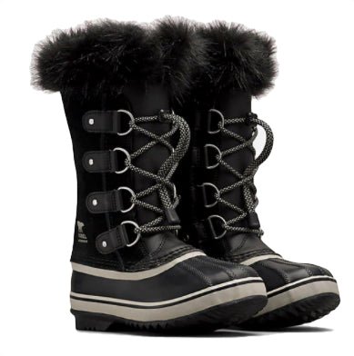 Sorel Youth Joan of Arctic Winter Boots - Mountain Kids Outfitters - Black/Dove Color - White Background