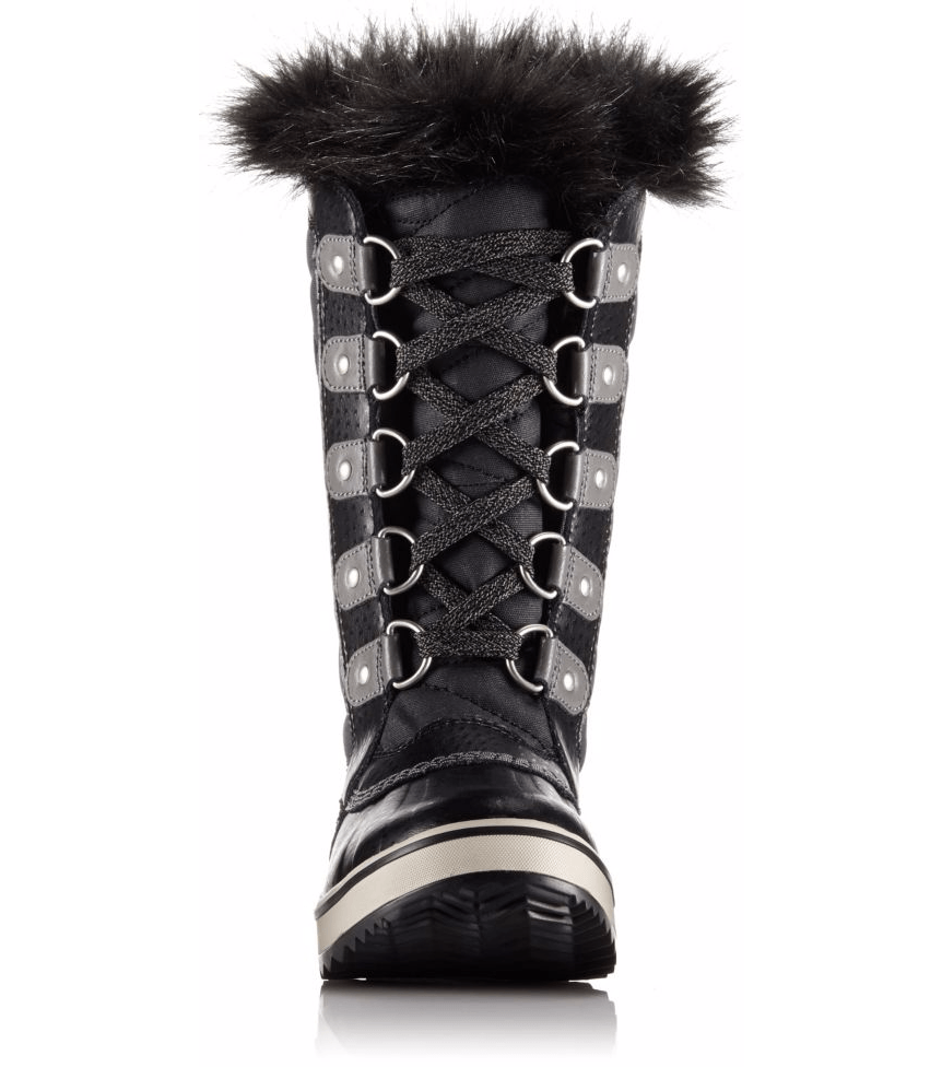 Sorel Youth Tofino II Snow Boots - Mountain Kids Outfitters - Black/Quarry Color - White Background front view