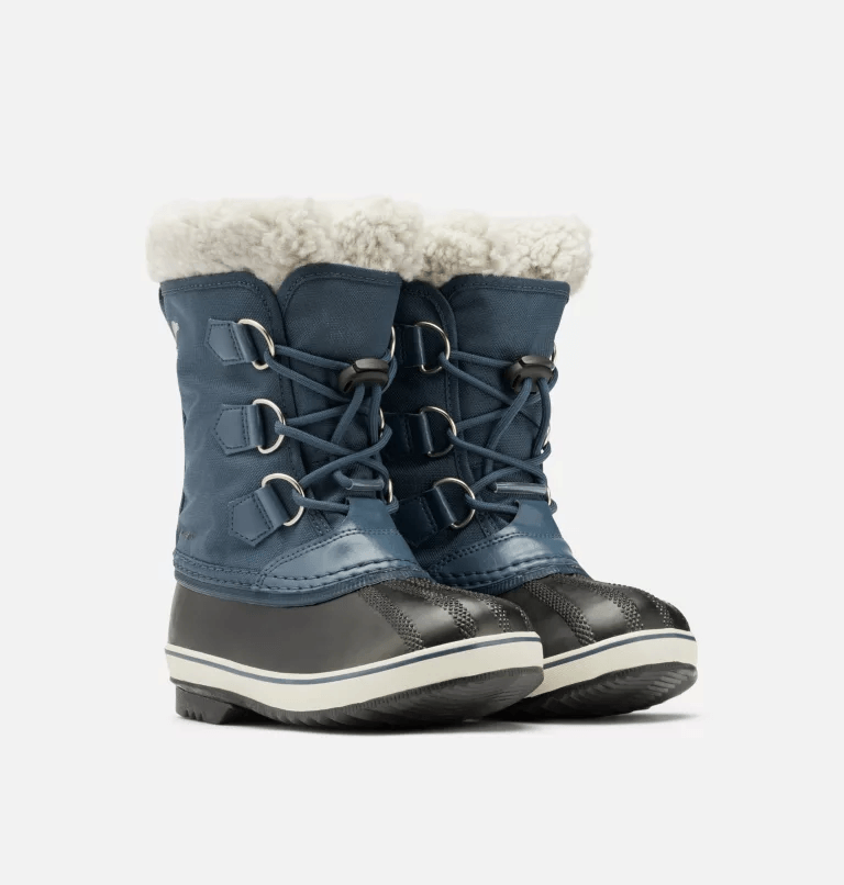 Sorel Youth Yoot Pac Nylon Winter Boots - Mountain Kids Outfitters in Uniform Blue/Black on a white background.