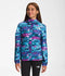 Smiling girl wearing Purple Cactus Flower The North Face Girls' Warm Storm Jacket - Mountain Kids Outfitters: Stylish and Weather-Ready Outerwear
