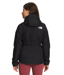 Back view of a  girl wearing Black The North Face Girls' Warm Storm Jacket - Mountain Kids Outfitters: Stylish and Weather-Ready Outerwear