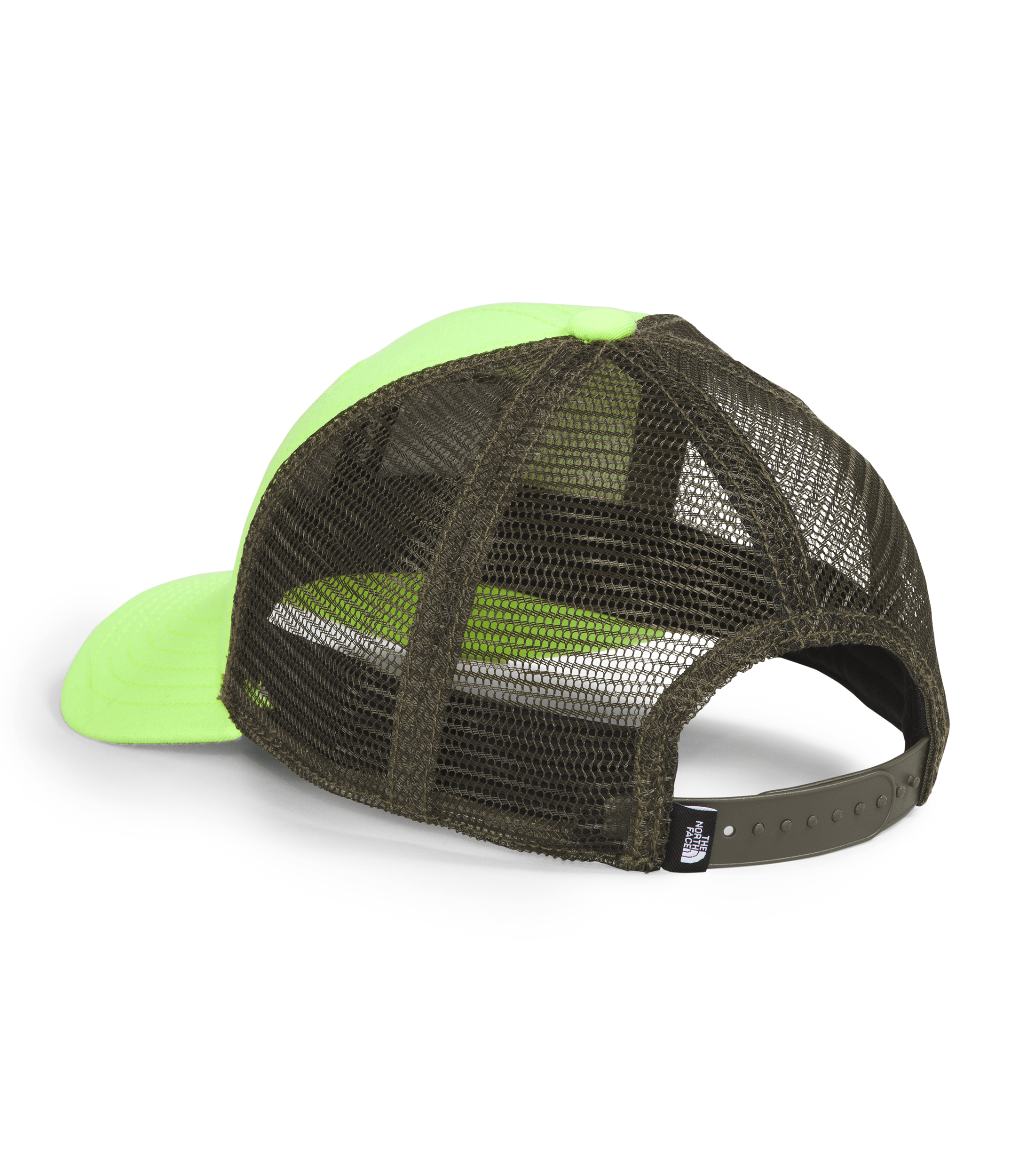 The North Face Kids' Mudder Trucker - Mountain Kids Outfitters: PLED Yellow / New Taupe Green Color - White Background  back view