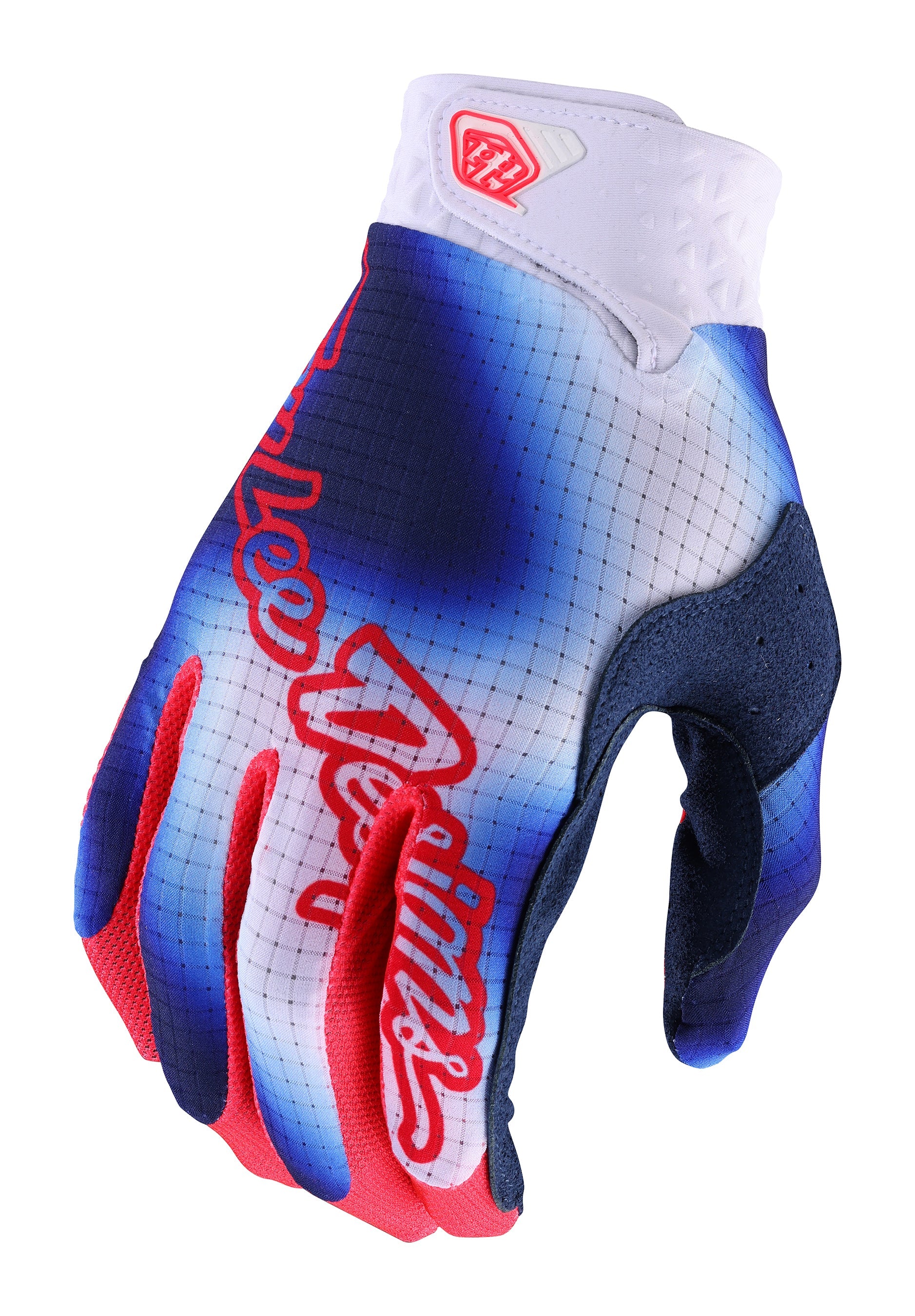 Troy Lee Youth Air Gloves - Mountain Kids Outfitters: Lucid White/Blue, Top View
