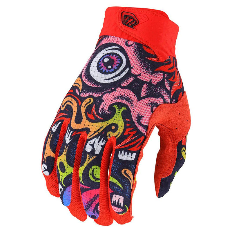 Troy Lee Youth Air Gloves Limited Edition - Mountain Kids Outfitters: Bigfoot Red/Navy, Top View