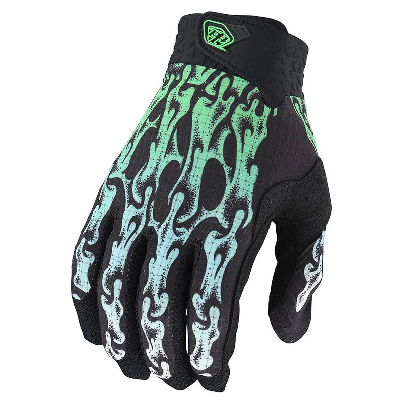 Troy Lee Youth Air Gloves Limited Edition - Mountain Kids Outfitters: Slime Hands/Flo Green, Top View