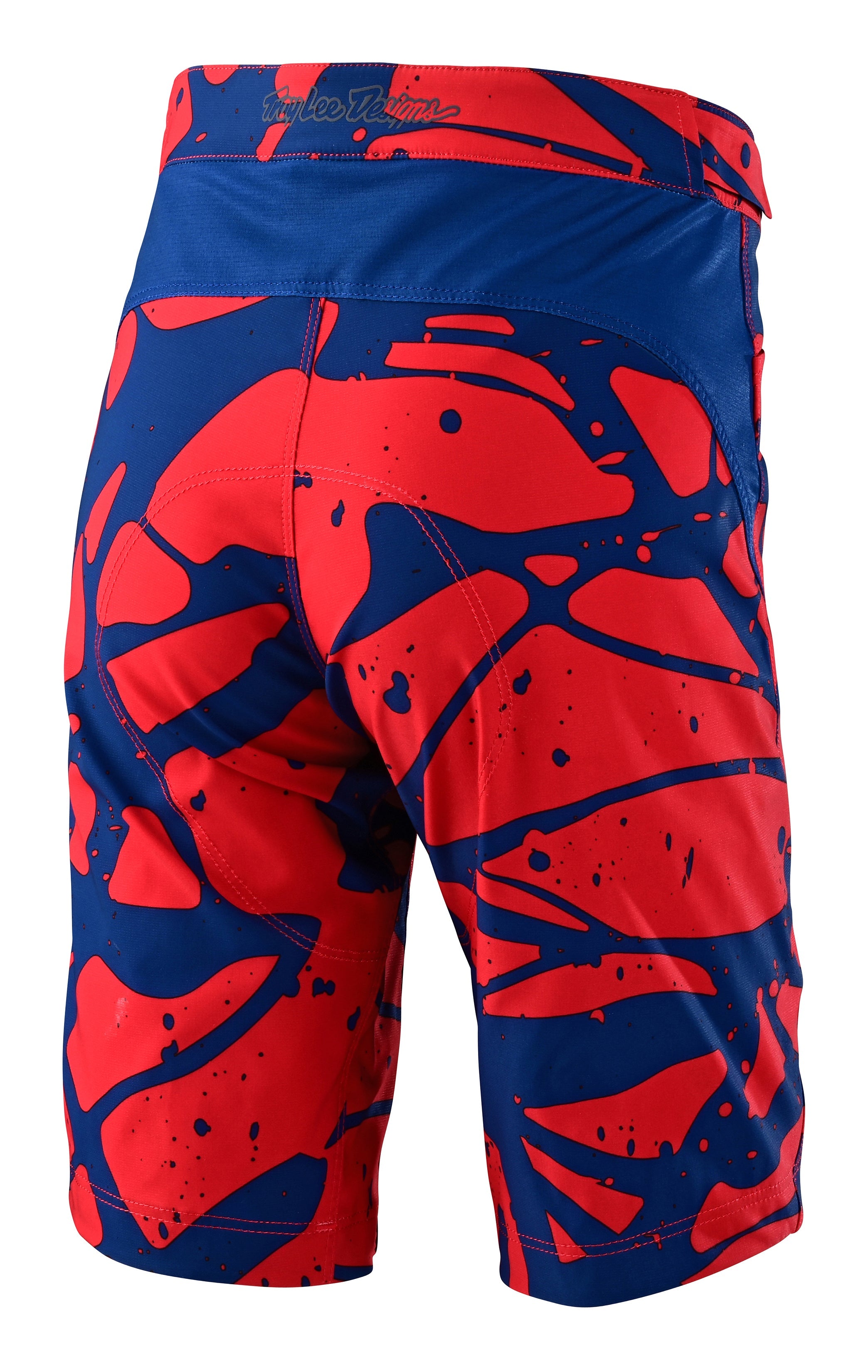 Troy Lee Youth Flowline Short Shell 2023 - Mountain Kids Outfitters: Eruption Brick, Back View