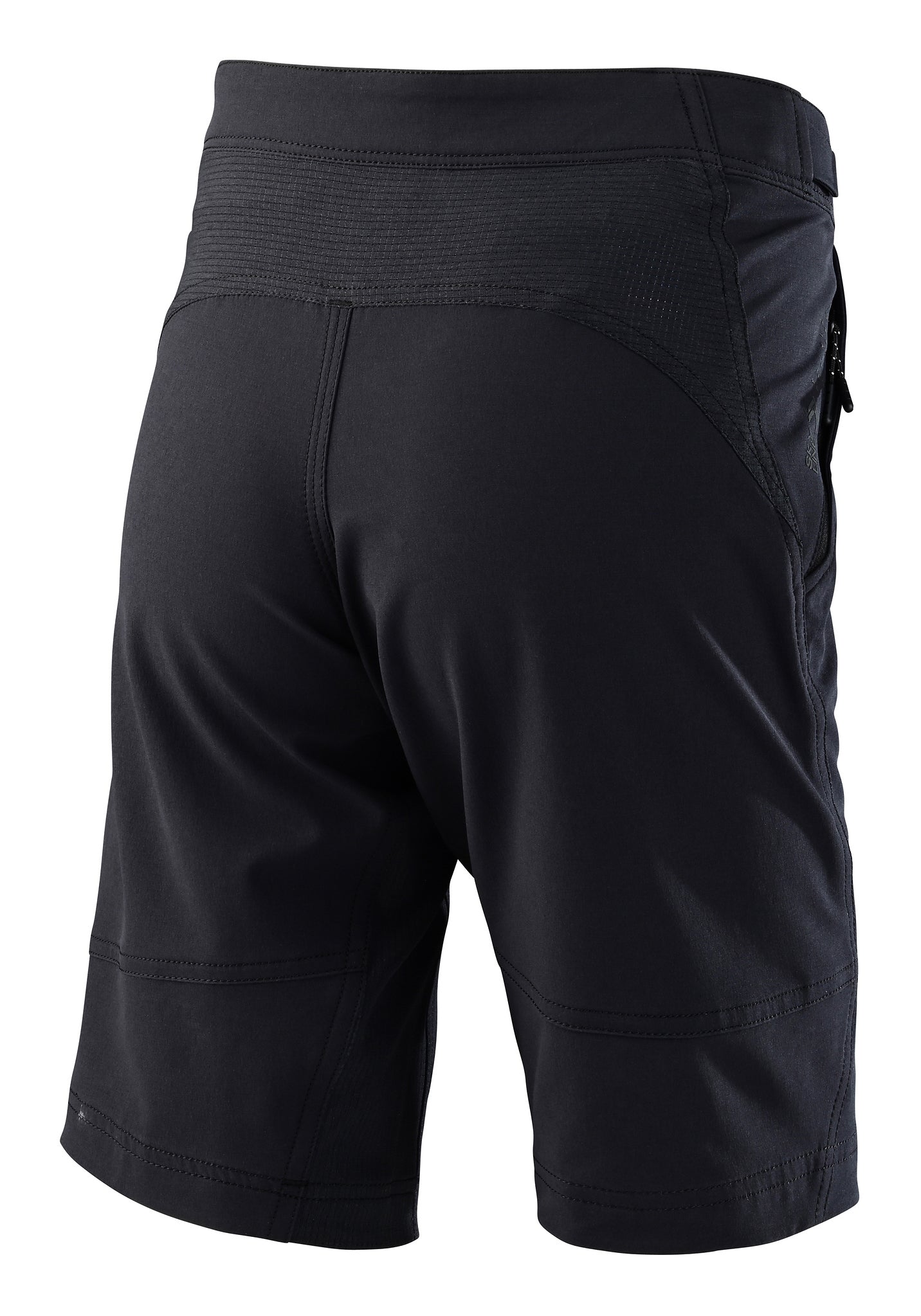 Troy Lee Youth Skyline Short Shell 2023 - Mountain Kids Outfitters: Mono Black, Back View
