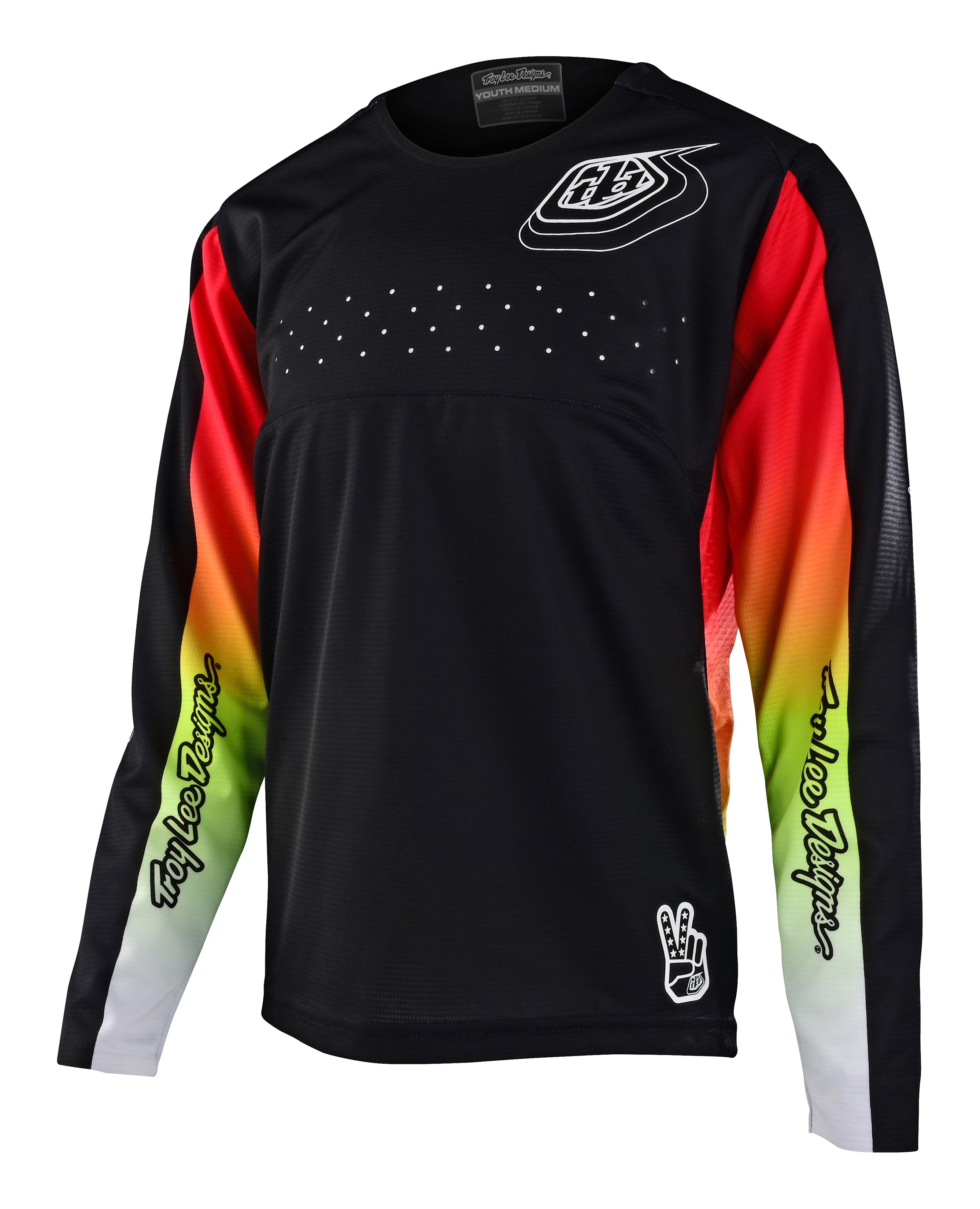 Troy Lee Youth Sprint Jersey 2023 - Mountain Kids Outfitters: Richter Black, Front View