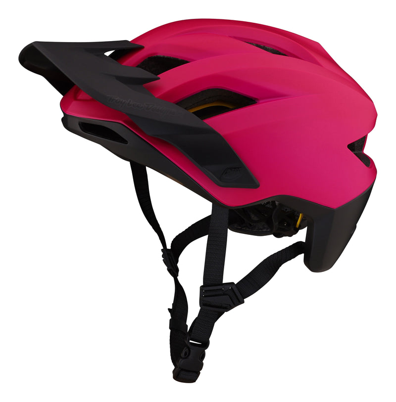 Troy Lee Youth Flowline Helmet Orbit 2023 - Mountain Kids Outfitters: Magenta/Black, Front View