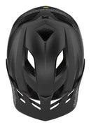 Troy Lee Youth Flowline Helmet Orbit 2023 - Mountain Kids Outfitters: Black, Top View