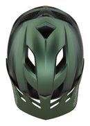 Troy Lee Youth Flowline Helmet Orbit 2023 - Mountain Kids Outfitters: Forest Green, Top View